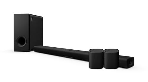 Yamaha True X System Bundle (SR-X50A Sound Bar with Subwoofer and WS-X1A Bluetooth Speakers), Black