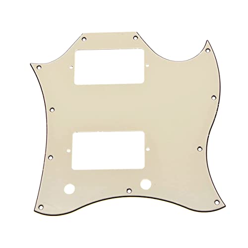 Dopro American Standard SG Guitar Full Face Pickguard fits USA Gibson SG Special Guitar Aged White 3 Ply