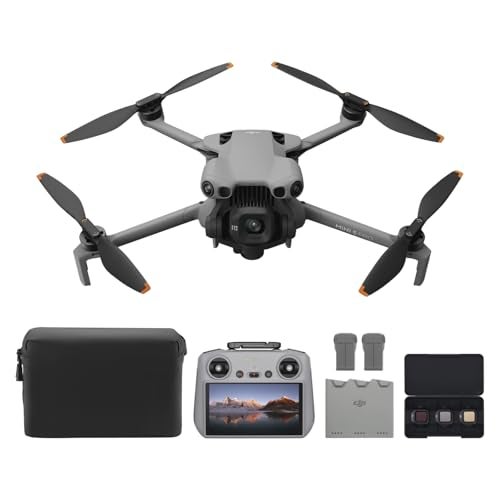 DJI Mini 5 Pro Fly More Combo with DJI RC 2, Drone with Camera, 1-Inch CMOS, 4K Drone for Beginners with Omnidirectional Obstacle Sensing, ActiveTrack 360°, 225° Gimbal Rotation, 3 Batteries
