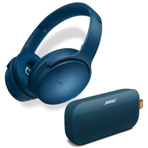 Bose Twilight Blue Audio Duo - QuietComfort Noise Cancelling Headphones & SoundLink Flex (2nd Gen) Portable Speaker - Limited Edition
