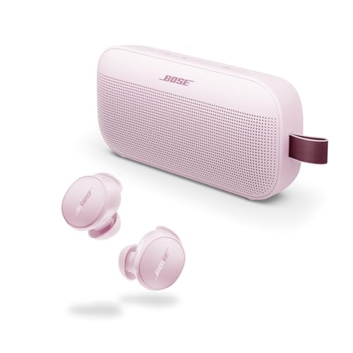Bose Petal Pink Audio Duo - QuietComfort Noise Cancelling Earbuds & SoundLink Flex (2nd Gen) Portable Speaker - Limited Edition