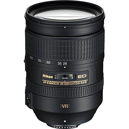 Nikon Nikkor AF-S 28-300mm f3.5-5.6 IF ED VR Lens, Black