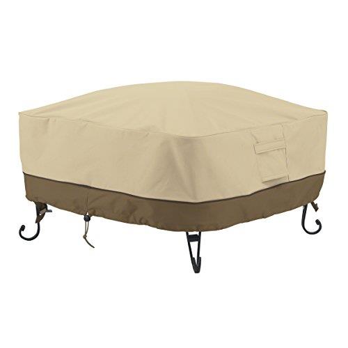 Classic Accessories Veranda Water-Resistant 36 Inch Full Coverage Square Fire Pit Cover, Patio Furniture Covers