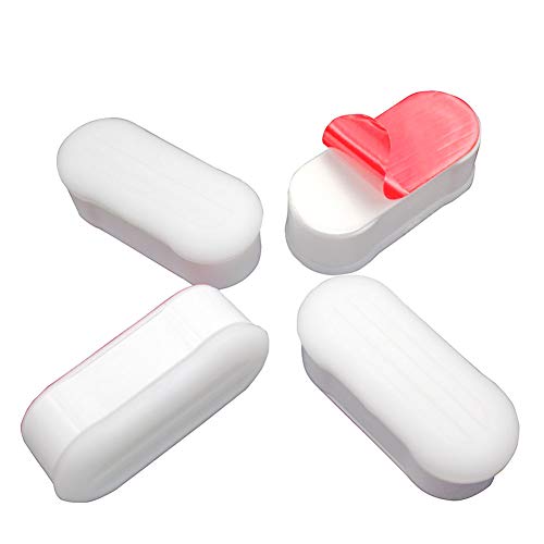 Bidet Toilet Seat Bumper for Bidet Attachment with Strong Adhesive White 4PACK