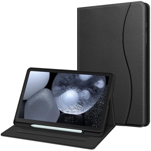Fintie Case for Samsung Galaxy Tab S6 Lite 10.4 Inch 2022/2020 Model (SM-P610/P613/P615/P619) with S Pen Holder, Multi-Angle Viewing Soft TPU Back Cover with Pocket Auto Wake/Sleep, Black