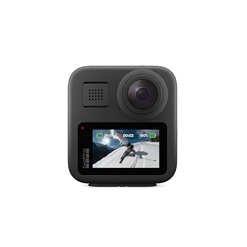 GoPro Max 360 Waterproof Action Camera, Video 360 5.6K, 4K Reframing, 360 Photo, GPS, Live 1080p, Max HyperSmooth, TimeWarp, Horizon Lock, Invisible Stick Captures