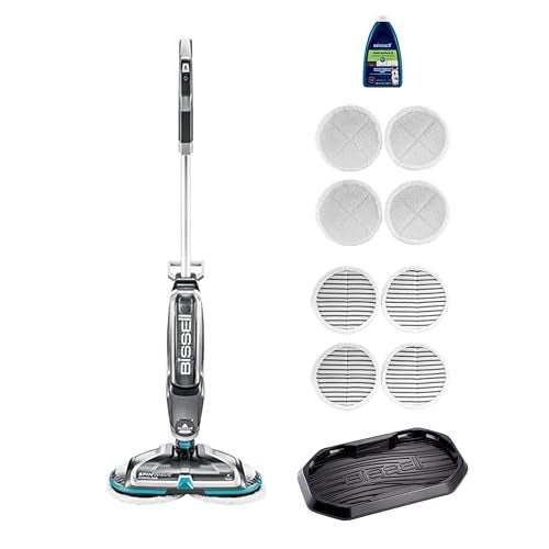 BISSELL SpinWave Cordless 2240F | 18V Cordless Spin, Spray, & Scrub Electric Mop with Washable Microfibre Mop Pads & Multi-Surface Pet Formula for Sealed Hard Floors