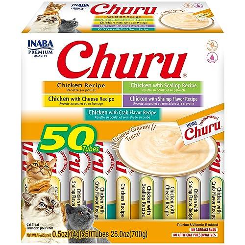 Inaba Churu Puree Lickable Cat Treats Chicken Variety Box 50 x 14g