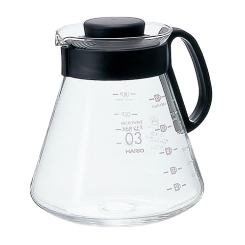 Hario V60 Glass Range Coffee Server, 800ml, Black