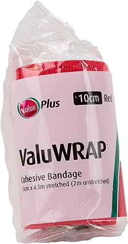 Valuwrap Cohesive Bandage 10Cm Red