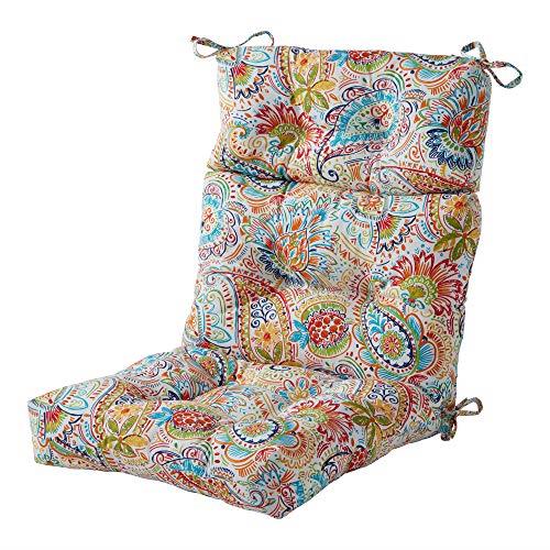 Greendale Home Fashions Outdoor 44 x 22-inch High Back Chair Cushion, Set of 1, Jubilee