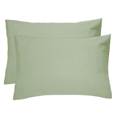 Linen Pillowcase Pair Sage