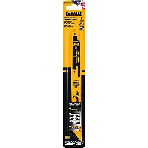 DEWALT DWABK491418 9" BREAKAWAY Reciprocating Saw Blades