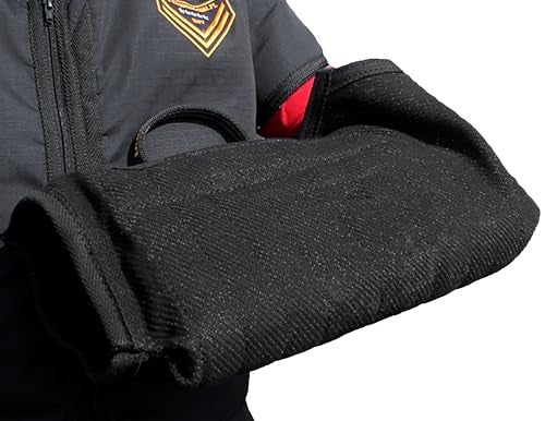 DINGO GEAR Sentinel Bite Sleeve for Dog Training, K9, IGP, Dog Sports, Professional Reinforced Protection, 1 Handle, 1 Holder, Medium Hard, Black Nylcot (S00540)