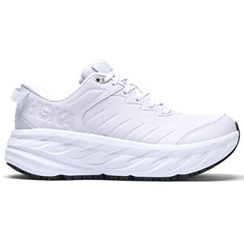 Hoka One One Mens Bondi SR Leather White Trainers 10 US