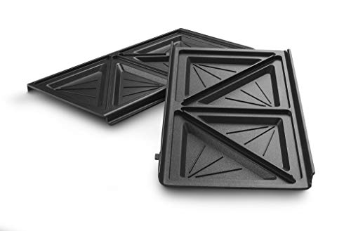 De'Longhi MultiGrill Easy Accessory Set of 2 Sandwich Plates DLSK154, For Jaffles, Sandwiches and Toasties, Compatible With MultiGrill Easy Model SW12B.S, Black