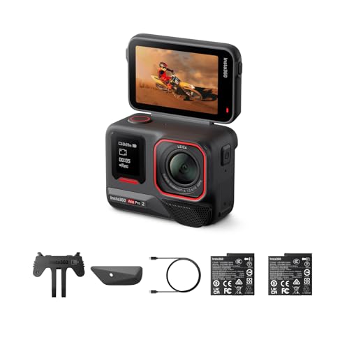 Insta360 Ace Pro 2, 8K AI-Powered Action Camera, Dual AI Chip, 1/1.3" Sensor and Leica SUMMARIT Lens Action Cam for Superior Image Quality, Dual Battery Bundle