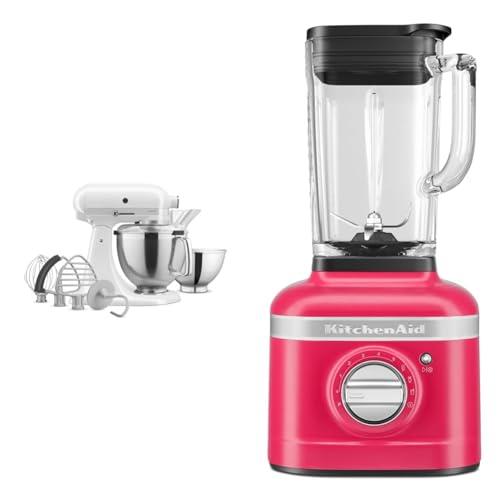 KitchenAid KSM195 Stand Mixer, White + [FREE] K400 Blender Bundle