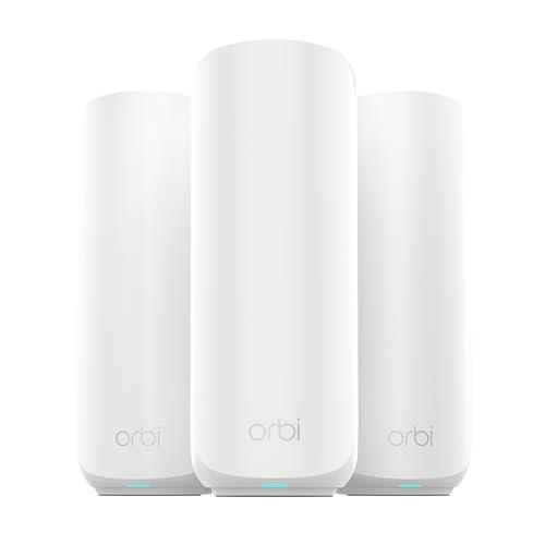 New Netgear Orbi 370 Series Dual-Band Mesh (Newest Model) WiFi 7 Router, NBN Speed Ready, Supports Plans Upto 2.5 Gbps, 4K Streaming, Gaming and More, 3pack