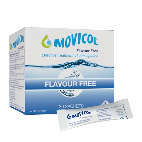 Movicol Sachets, Flavour-Free, 30 Sachets, Constipation Relief for Adults, Laxatives, Relief, hydrates, softens & help restore natural bowel movement
