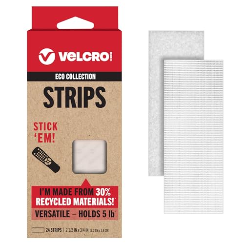 Velcro Eco Collection Stick Em Strips, 2-1/2 x 3/4 Inch