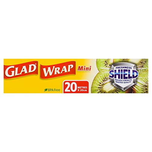 Glad Wrap Mini, 20 Metre Clear Cling Wrap, BPA-Free, Microwave Ready, 20m x 20cm, 1 Count