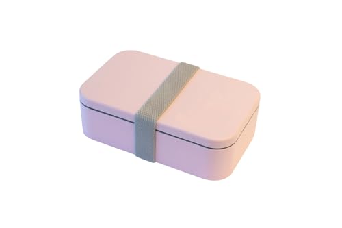 Cuisena RPET 2 Layer Rectangular Bento Box w/Cutlery Set Included - Compact Two-Layer Design, Sustainable & Safe Lunch Storage Solution, Heat-Resistant Design, Dishwasher-Safe, BPA-free - Pink