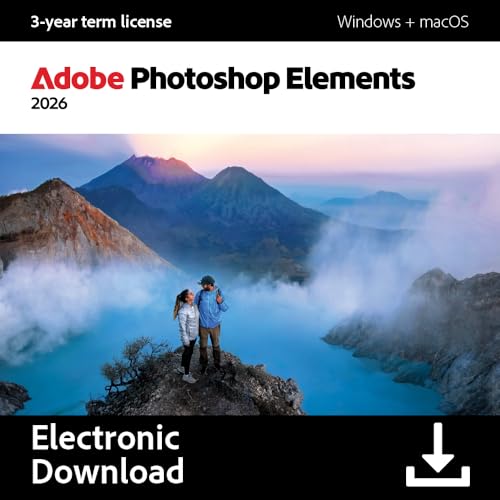 Adobe Photoshop Elements 2026 - 1 Device - 1 User - 3-Year Term Licence [Digital Code]