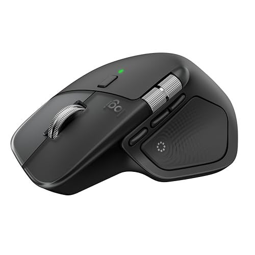 Logitech MX Master 4 Ergonomic Wireless Mouse with Advanced Powerful Haptic Feedback, Ultra Fast Scrolling, Charging via USB-C, Bluetooth, Windows, MacOS - Graphite