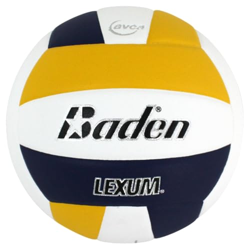 Baden | Lexum | Premium Composite Microfiber | Indoor Official High School Game Volleyball | 13U to 18U | Official Size + Weight