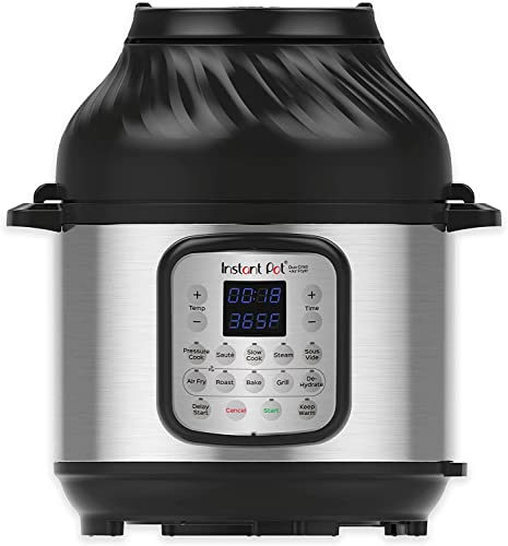 Instant Pot Duo Crisp + Air Fryer 11-in-1 Multicooker, 5.7L - Pressure Cooker, Air Fryer, Slow Cooker, Steamer, Sous Vide Machine, Dehydrator with Grill, Food Warmer & Baking Functions