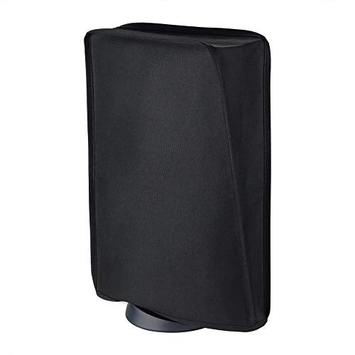 PlayVital Black Nylon Dust Cover for ps5 Soft Neat Lining Dust Guard for ps5 Console, Anti Scratch Waterproof Cover Sleeve for ps5 Console Digital Edition & Disc Edition