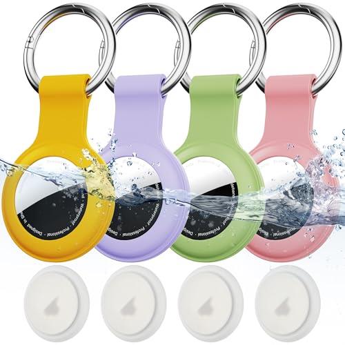 Citymore for AirTag Holder 4-Pack,IPX6 Waterproof Airtag Keyring,Anti-Lost,Scratch-Resistant Case for Apple AirTags –for Keys,Pets,Luggage