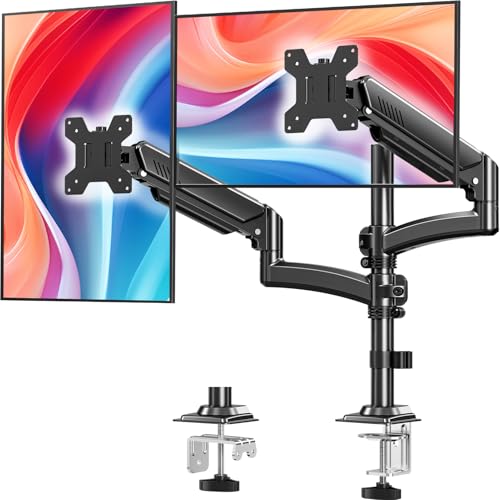 Dual Monitor Stand for Desk, Taller Monitor Arms for 2 Screens up to 32 inch