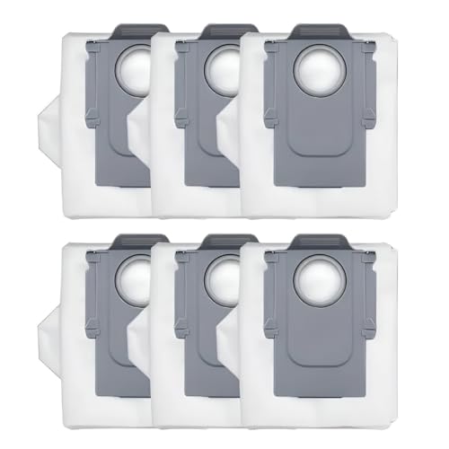 Hygieia 6 Pack Dust Bags for Roborock S8 MaxV Ultra, S8 Max Ultra, QRevo, Qrevo MaxV, Saros & More Robot Vacuums – Disposable Self-Sealing Spare Replacement Vacuum Bags for Roborock Vacuum Cleaner