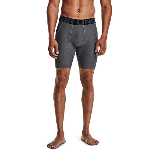 Under Armour Men's Armour HeatGear Compression Shorts, Carbon Heather (090)/Black, 3X-Large