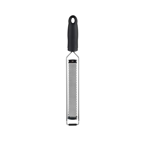 MasterChef Lemon Zester Grater Tool, Stainless Steel, Black