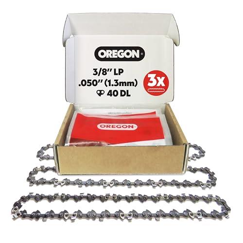 Oregon 3-Pack Pole Saw Chains for 10-Inch (25 cm) Bar - 40 Drive Links – Low-Kickback Chainsaw Chains fit Black & Decker, Ryobi & More (91P040X3)