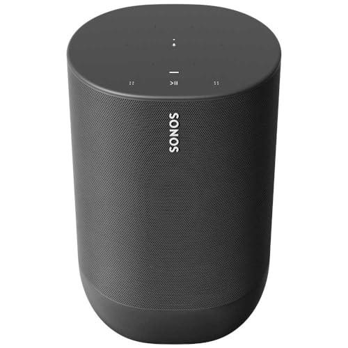 Sonos Move Smart Speaker (Waterproof WiFi and Bluetooth Speaker with Alexa Voice Control, Google Assistant and AirPlay 2 - Wireless Outdoor Music Box with Battery for Music Streaming) Black