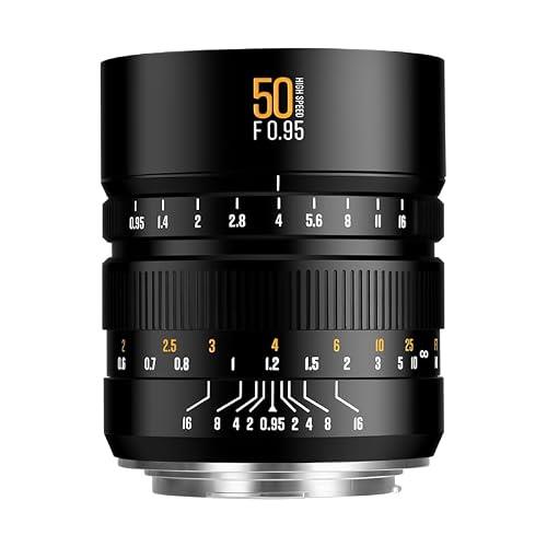 Brightin Star MF 50mm F0.95 II Full Frame Lens for Canon RF Mirrorless Camera, f/0.95 Wide Aperture Prime Manual Focus for EOS R5 R6 R RP R7 R10 R3 R6 Mark II