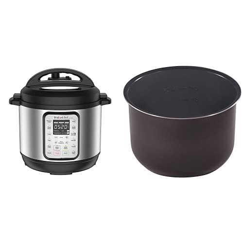 Instant Pot 9-in-1 Duo Plus 5.7L Electric Pressure Cooker + Ceramic Coated Inner Cooking Pot