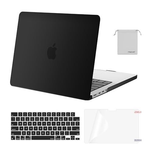 MOSISO Compatible with MacBook Pro 14 inch Case M5 2026 M4, Black