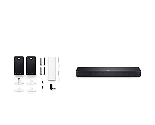 Bose Soundbar Wall Bracket, Black and Bose TV Speaker, Black, includes Remote Control