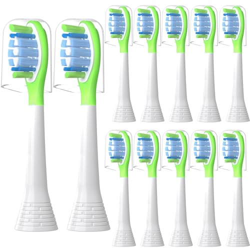 12 Pack Sensitive Gum Care Replacement Toothbrush Heads for Sonicare Replacement Heads, Compatible with Phillips Sonicare Replacement Brush Head, Soft Dupont Bristles, Advanced Plaque Removal