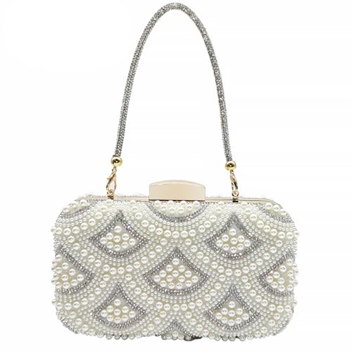 Pearl Clutch Purse for Women Evening Handbag Beaded bag Bridal Clutch Wedding Purse