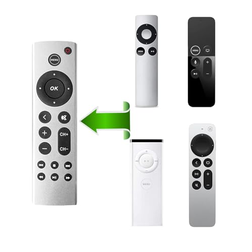 Newly Upgraded Universal Remote for Apple TV Remote and TV Control – Works with Apple TV Box Gen 1 2 3 4,4K, HD, All Generations (No Siri) and Simple TV Control Function