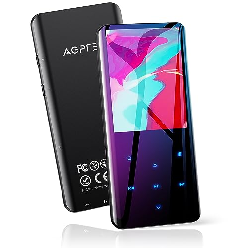 AGPTEK MP3 Player with Bluetooth 5.3, A19X 2.4" Curved Screen Music Player with Speaker Lossless Sound with FM Radio, Voice Recorder, Supports up to 128GB