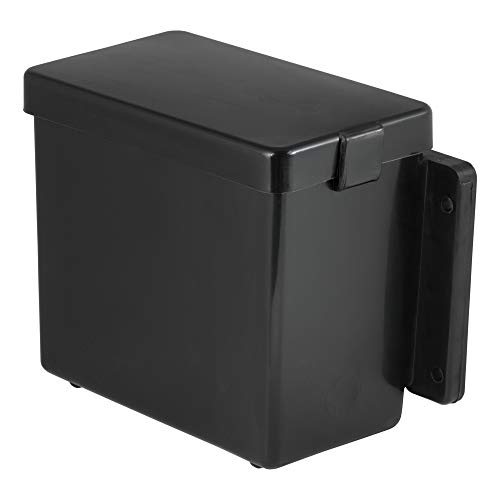 CURT Black Breakaway Battery Case, Modern Style, Plastic Material, Fits CURT Trailer Breakaway Battery #52023, Lockable Lid, Bolt-On Mounting, 0.5 lbs, 4x5.5x5.5 inches