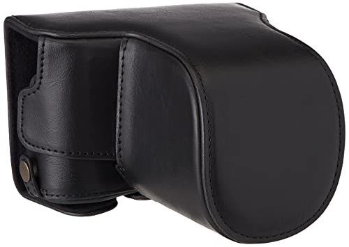 MegaGear Ever Ready Leather Camera Case Compatible with Olympus Pen E-PL10, E-PL9 (14-42mm) - Black