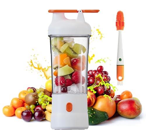 Portable Blender for Juicer and Shakes and Smoothies, 750ml USB-C Rechargeable - Mini Small Blender Cup for Kitchen, Office, Gym